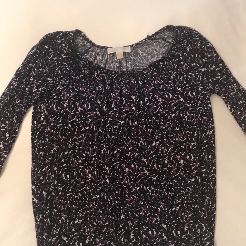 Michael Kors top purple and black print.